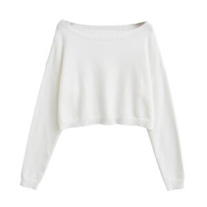 One shoulder off shoulder short loose sweater
