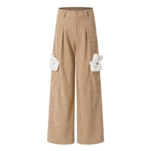 Fuzzy Rabbit Women's Loose Casual Wide-Leg Pants