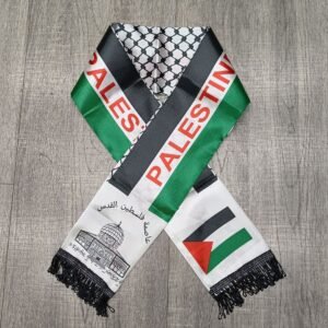 Aerlxemrbrae Palestine flag Custom Scarf palestine national day Scarf Printing Satin Palestinian Flag Scarf