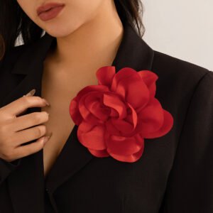 Exaggerated floral brooch flower brooch sweet duckbill clip dual-purpose rose chest flower