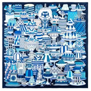 90cm twill silk square scarf banquet pastry printed silk scarf scarf shawl headscarf