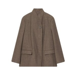 Commuter style herringbone diagonal suit jacket