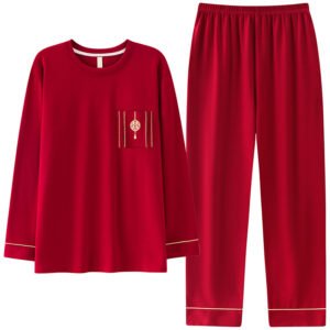 Long sleeved pullover men's home suit set