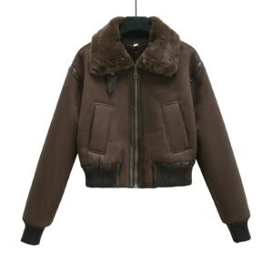 Artificial wool one-piece double-sided jacket winter coat