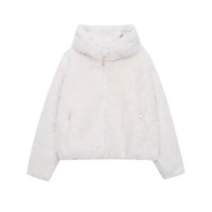 Street hooded woolen coat women's clothing