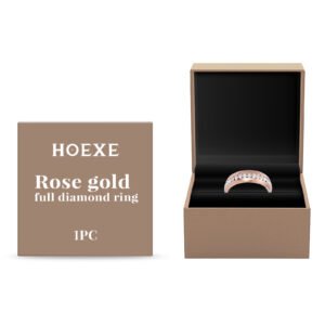 Hoexe Rose Gold Ring Ladies Light Luxury Rose Gold Jewelry Ring Delicate Everything With Niche Ring