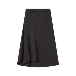 Asymmetric hem Midi skirt women's clothing