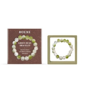 Hoexe Green Beads Bracelet, Men And Women Fashion Convenient Body Comfort Daily Life Decoration Bracelet