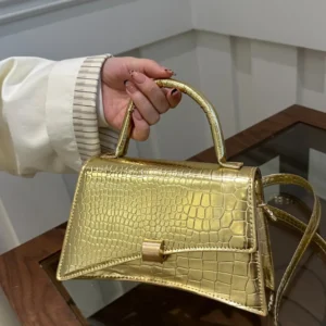 Solid Color PU Leather Handbag