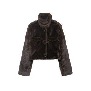 Artificial fur short jacket women's coat