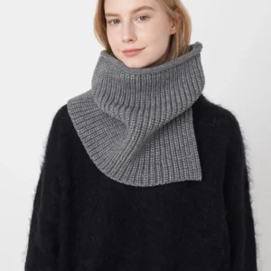 Slit Pullover Knit Scarf