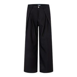Pleated Casual Trousers for Men and Women, Clean Fit, Loose Wide Leg, Cool Style Pants