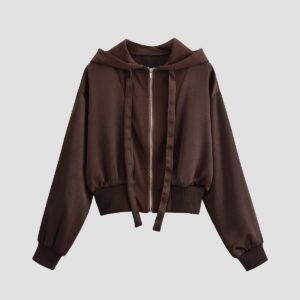 Street splicing texture hooded jacket