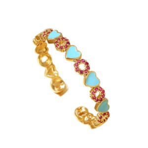 Dropping Oil Love Bracelet Copper Micro Inlaid Hand Jewelry