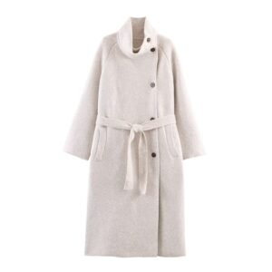 Commuting style elegant thick long coat jacket