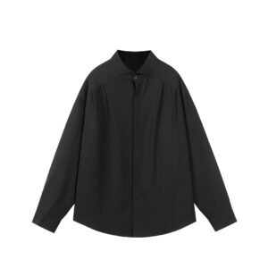 Black and White Shirt Long Sleeved Dress Shirt